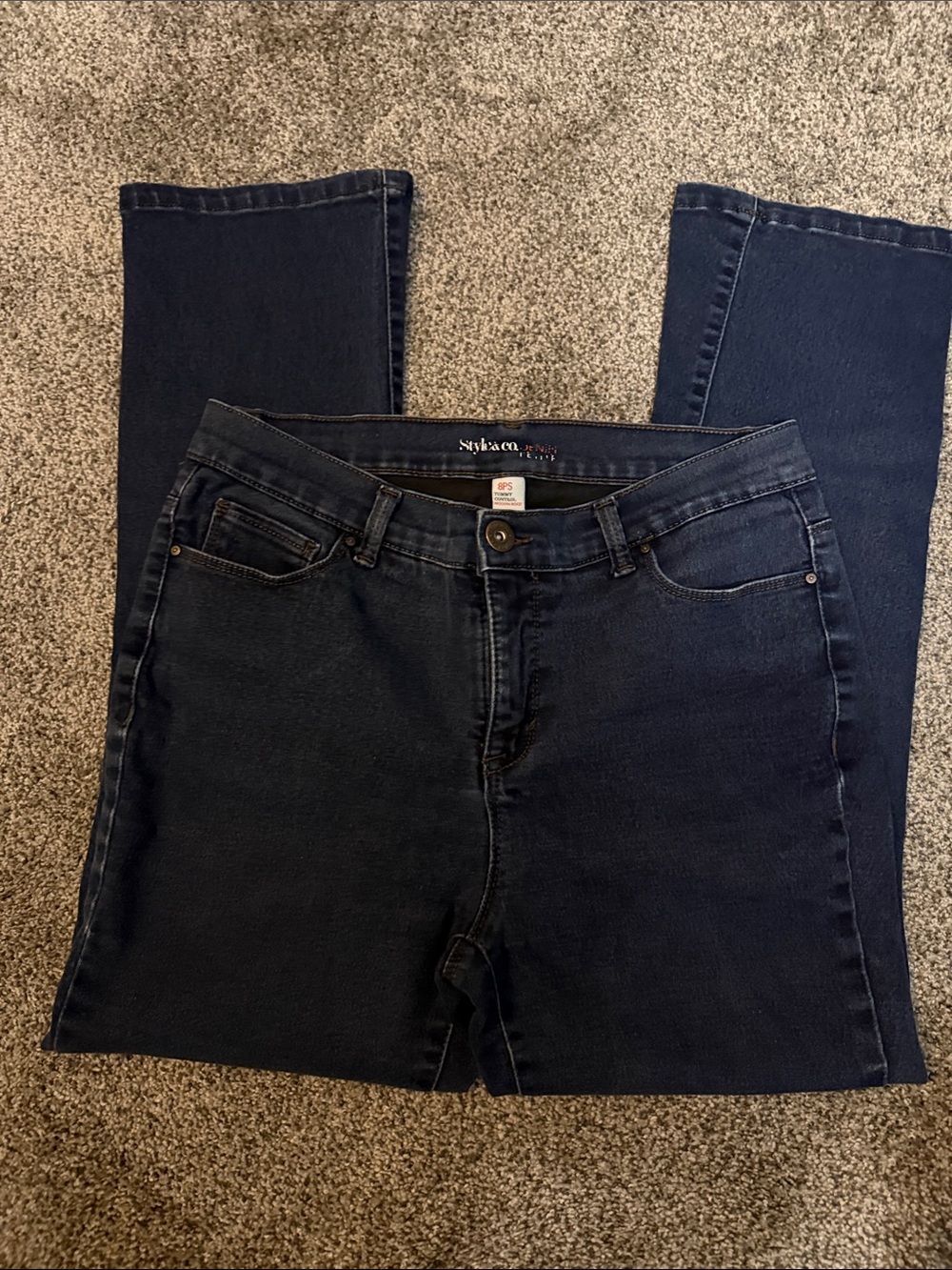 Style & Co. Women's Dark Indigo Straight Leg Jeans